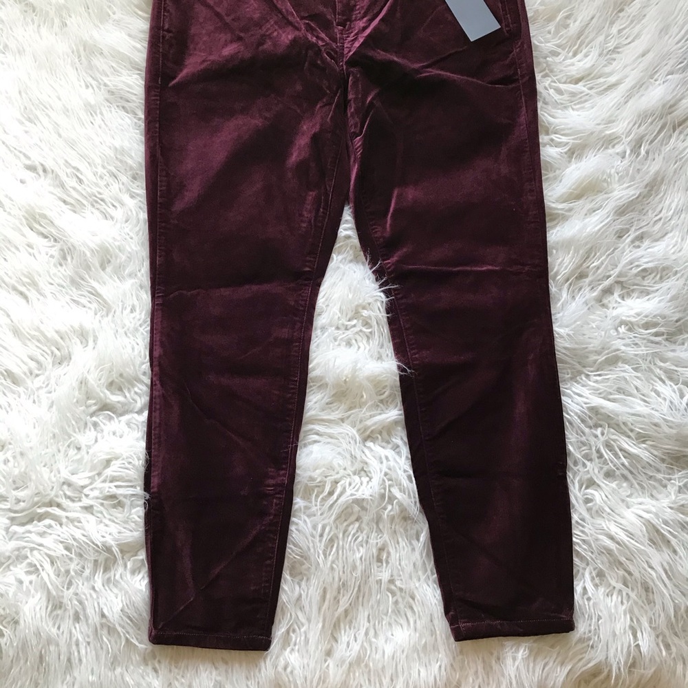 🆕TORRID JEGGING - STRETCH VELVET BURGUNDY PURPLE - Picture 11 of 16